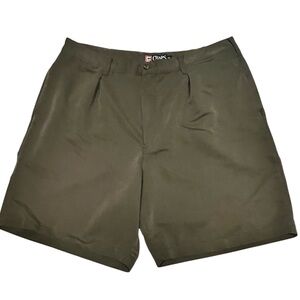 Sz 38 Ralph Lauren Chaps Pleated Olive Green Shorts 7.5 in Inseam Pockets